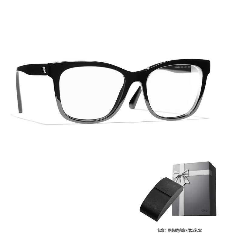 Details for 可调节处方CHANEL黑色不规则醋酸光学眼镜男款 CH3392C50153