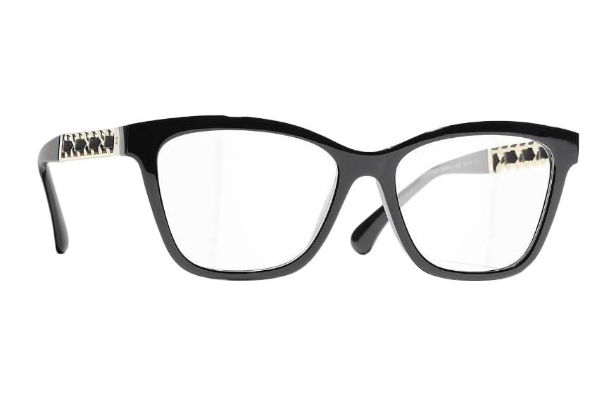 Shop 香奈儿男士可调节椭圆框光学眼镜 - 时尚舒适 CH3429QC622