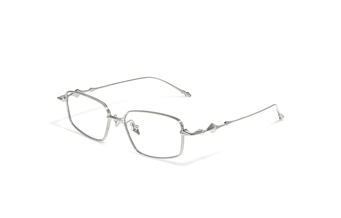 Lookbook ジェントルモンスター 調整可能 処方メガネ スクエア ジオメトリック シルバー ユニセックス ATOMIC-02