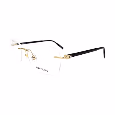 Adjustable Prescription MONTBLANC Star Business Alloy Rectangle Optical Glasses Gold/Black. MB0221O-001