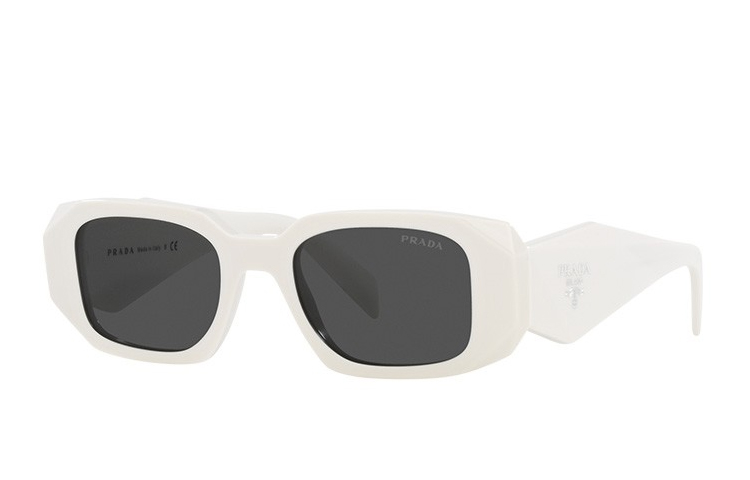 Adjustable Prescription PRADA Rectangle Sunglasses White Unisex Couples Style 0PR17WSF-1425S0 圖 2