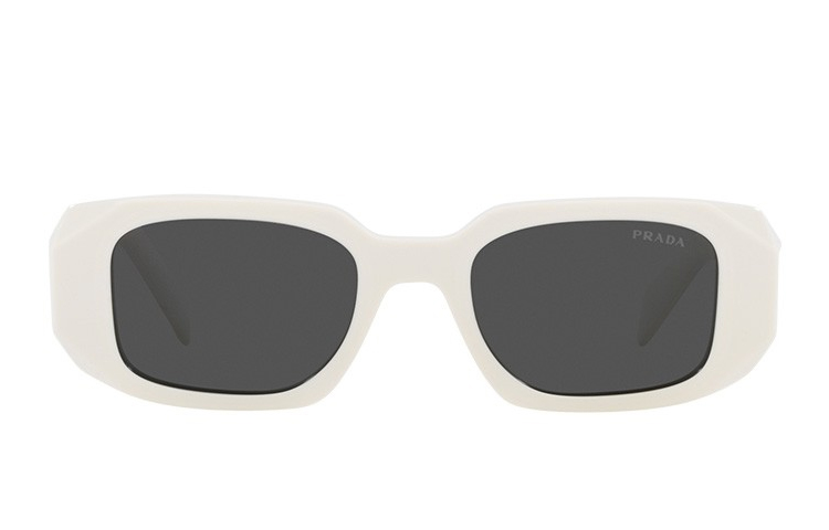 Adjustable Prescription PRADA Rectangle Sunglasses White Unisex Couples Style 0PR17WSF-1425S0 圖 3