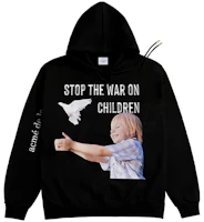 ADLV x acmé de la vie Black Hoodie - World Peace Child Unisex ADLV-21SS-HDBKBF-STW ADLV x acmé de la vie Black Hoodie - World Peace Child Unisex ADLV-21SS-HDBKBF-STW