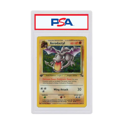 Aerodactyl 1999 Pokemon TCG Fossil 1st Edition Prerelease #1