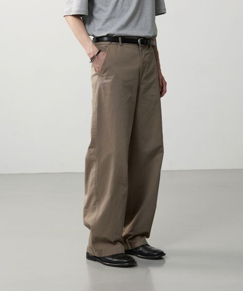 Order AESB Essential Wide Chino Pants - Washed Beige ASPRO26SMPA272BE