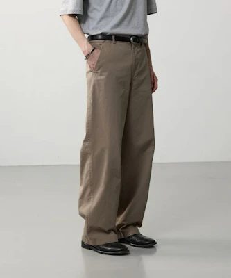 AESB Essential Wide Chino Pants - Washed Beige ASPRO26SMPA272BE Order AESB Essential Wide Chino Pants - Washed Beige ASPRO26SMPA272BE