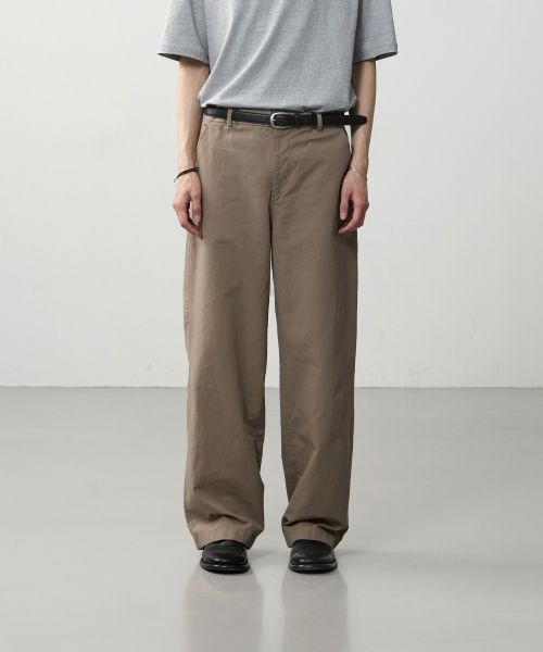 Lookbook AESB Essential Wide Chino Pants - Washed Beige ASPRO26SMPA272BE