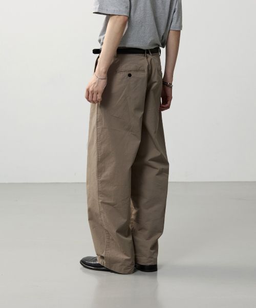 Shop AESB Essential Wide Chino Pants - Washed Beige ASPRO26SMPA272BE