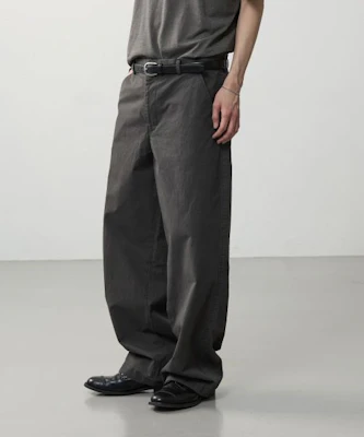 AESB Essential Wide Chino Pants - Washed Charcoal ASPRO26SMPA272CH Order AESB Essential Wide Chino Pants - Washed Charcoal ASPRO26SMPA272CH