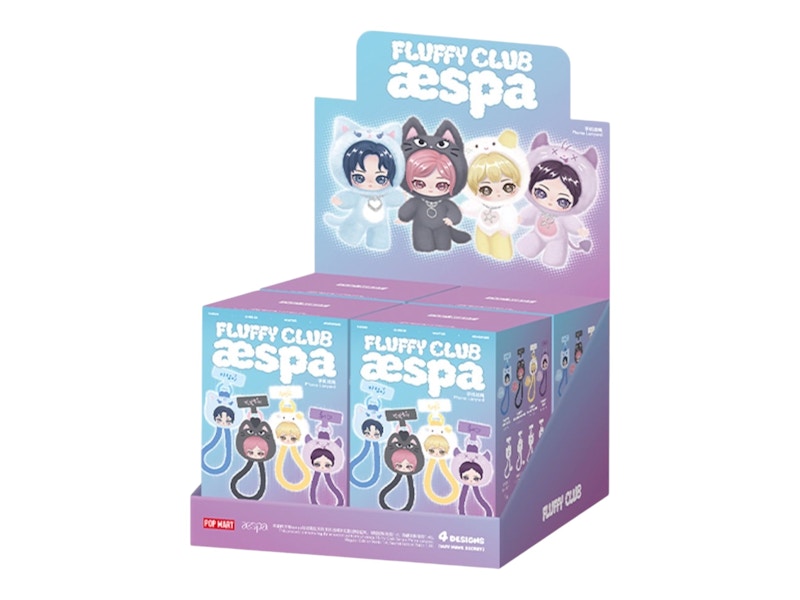 aespa x Pop Mart Fluffy Club Series Phone Lanyard Sealed Case (4 Blind Box)