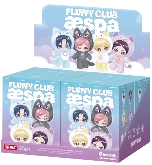 aespa-x-pop-mart-fluffy-club-series-vinyl-plush-doll-pendant-sealed-case-4-blind-box