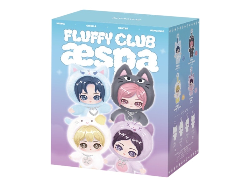 aespa x Pop Mart Fluffy Club Series Vinyl Plush Doll Pendant Single Blind Box