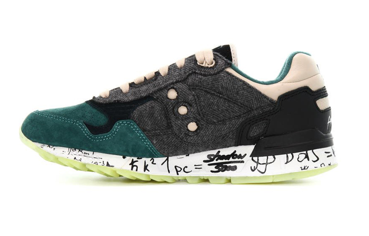 Afew x Saucony Shadow 5000 "Time & Space" Retro Sneakers Black/Green . S70504-1(M Width)