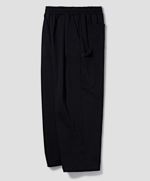 Shop Agod Carpenter Daimaoru Wide Sweatpants [Black] A5SLKP02