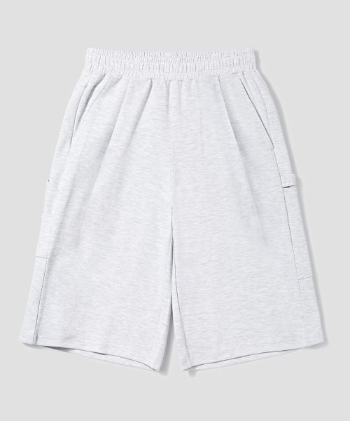 Purchase AGOD One Tuck Carpenter Sweat Bermuda Shorts [White Melange] A5SSKP01