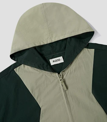 AGOD侧开叉拼色防风外套【浅卡其色】 A5SLWJ03 Sizing AGOD侧开叉拼色防风外套【浅卡其色】 A5SLWJ03