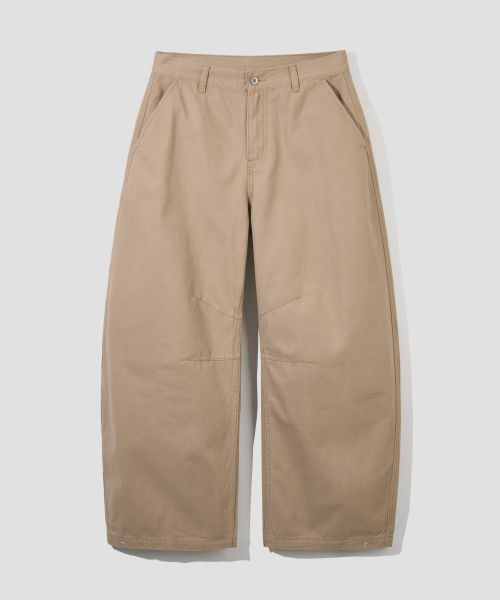 Purchase AGOD Snap Button Curved Pants [Beige] A6SLCP01BE