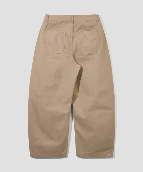 Details for AGOD Snap Button Curved Pants [Beige] A6SLCP01BE