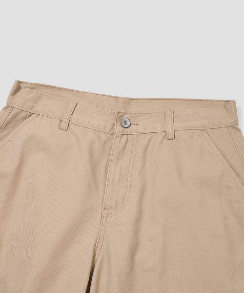 Sizing AGOD Snap Button Curved Pants [Beige] A6SLCP01BE