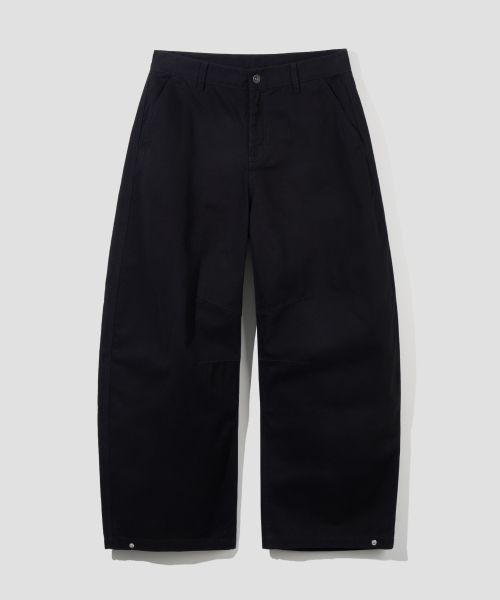 Purchase AGOD Snap Button Curved Pants [Black] A6SLCP01BK