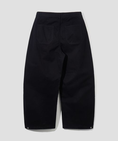 Details for AGOD Snap Button Curved Pants [Black] A6SLCP01BK