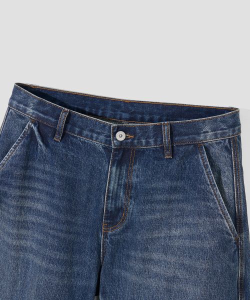 Details for Agod Snap Button Curved Pants [Dark Blue] A6SLDP06DB