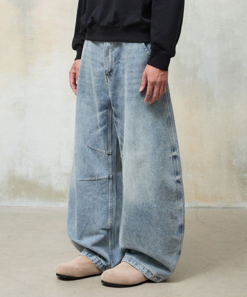 Order Agod Snap Button Curved Pants [Light Blue] A6SLDP06LB