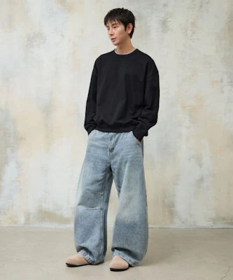 Agod 按扣弯刀裤(浅蓝色) A6SLDP06LB Lookbook Agod 按扣弯刀裤(浅蓝色) A6SLDP06LB