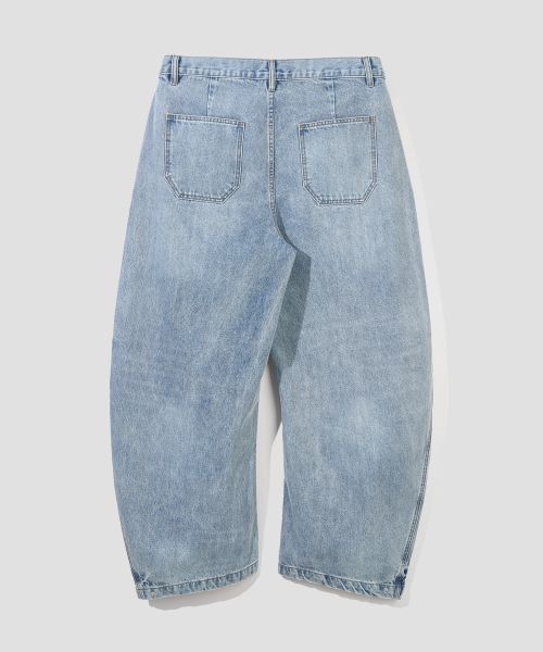 Purchase Agod Snap Button Curved Pants [Light Blue] A6SLDP06LB