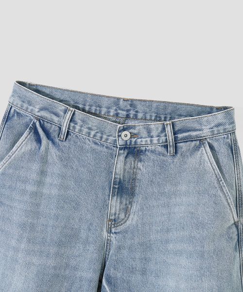 Details for Agod Snap Button Curved Pants [Light Blue] A6SLDP06LB