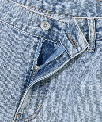 Agod 按扣弯刀裤(浅蓝色) A6SLDP06LB Sizing Agod 按扣弯刀裤(浅蓝色) A6SLDP06LB