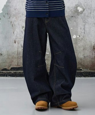 AGOD 低腰藍色弧形剪裁按扣長褲 A6SLCP01RI Lookbook AGOD 低腰藍色弧形剪裁按扣長褲 A6SLCP01RI