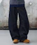 Lookbook AGOD 低腰藍色弧形剪裁按扣長褲 A6SLCP01RI