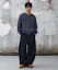 Shop AGOD 低腰藍色弧形剪裁按扣長褲 A6SLCP01RI