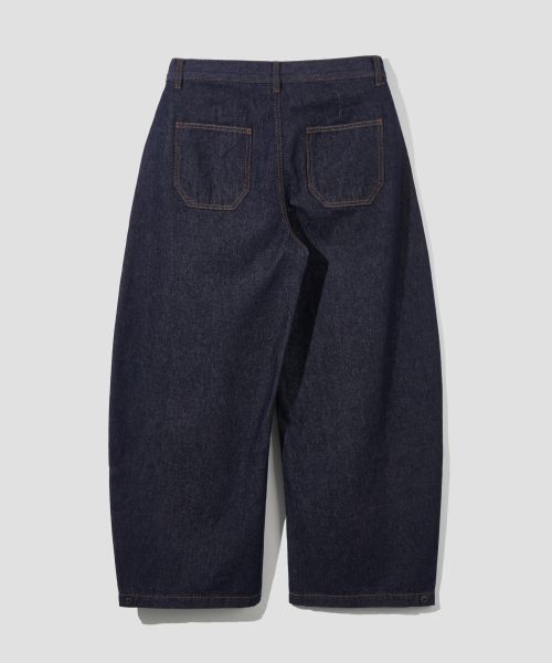 Details for AGOD Snap Button Curved Pants [Low Indigo] A6SLCP01RI