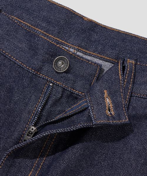 Cheap AGOD Snap Button Curved Pants [Low Indigo] A6SLCP01RI
