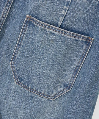 Agod スナップボタン カーブパンツ(ミディアムブルー) A6SLDP06MB 3