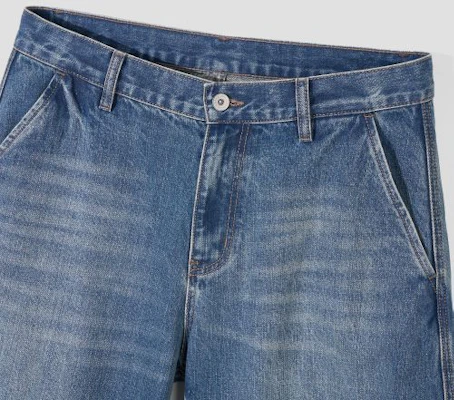 Agod スナップボタン カーブパンツ(ミディアムブルー) A6SLDP06MB Sizing Agod スナップボタン カーブパンツ(ミディアムブルー) A6SLDP06MB