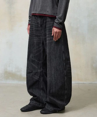 Agod 按扣弯刀裤(水洗黑) A6SLDP06WB Lookbook Agod 按扣弯刀裤(水洗黑) A6SLDP06WB