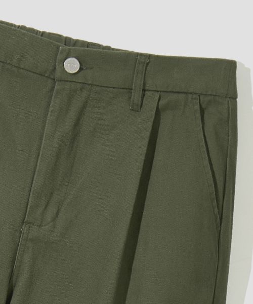 Details for AGOD Wide Big Pocket Cotton Cargo Banding Pants [Khaki] D6WP01