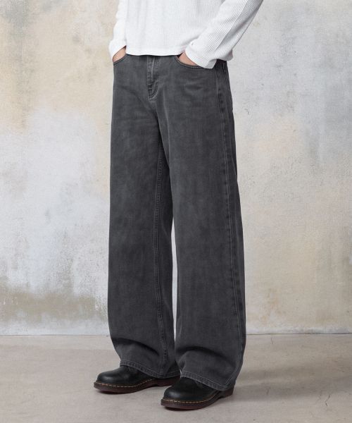 Order Agod Wide Denim Pants [Gray] D6DT01