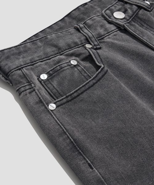 Cheap Agod Wide Denim Pants [Gray] D6DT01