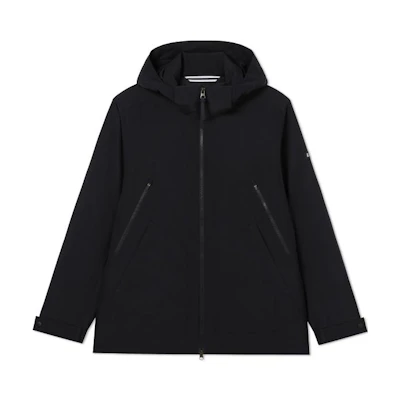 AIGLE Black Outdoor Casual Sports Zip-Up Hooded Jacket AQ411