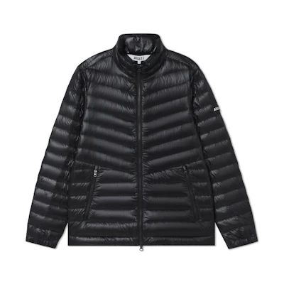 AIGLE Black Outdoor Puffer Jacket with Warm High Neck and Zipper. AF801