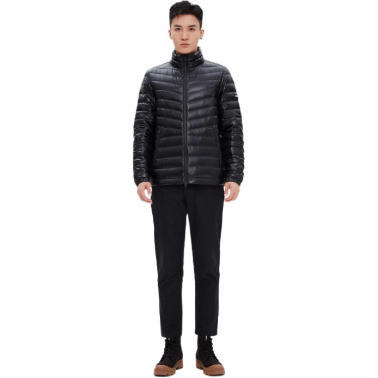AIGLE  Black Outdoor Puffer Jacket with Warm High Neck and Zipper. AF801 圖 5