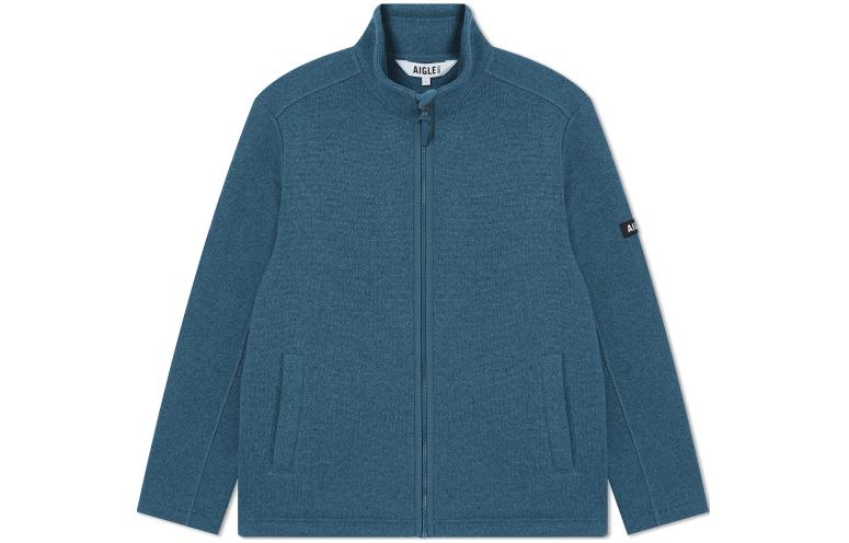 AIGLE  Full-Zip Fleece Jacket with Logo, Grayish Blue. AF831 圖 2