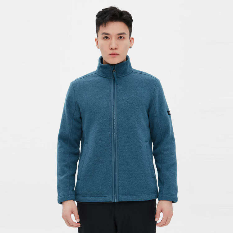 AIGLE  Full-Zip Fleece Jacket with Logo, Grayish Blue. AF831 圖 3