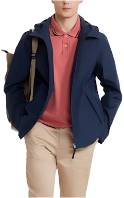 AIGLE Jaket Hoodie Gore-Tex Logo Biru Imperial Deep AW461 Order AIGLE Jaket Hoodie Gore-Tex Logo Biru Imperial Deep AW461
