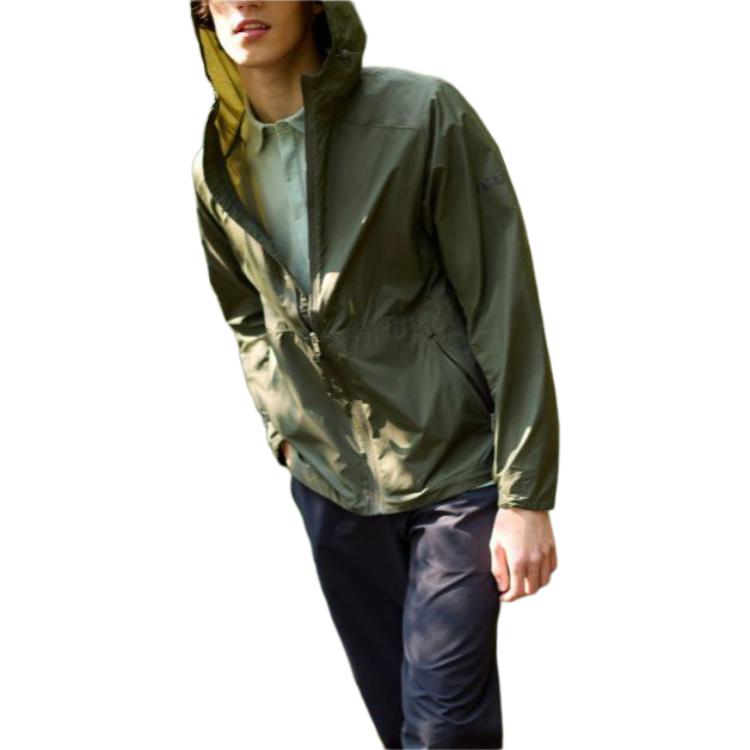 AIGLE  Solid Simple Hooded Zip Jacket Avocado Green Long Sleeve AT993 圖 4