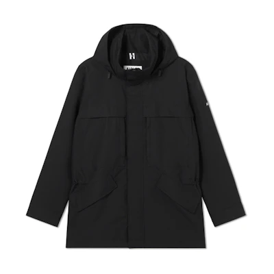 AIGLE Black Solid Color Outdoor Zip Jacket AV165